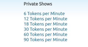 chaturbate private show minuto