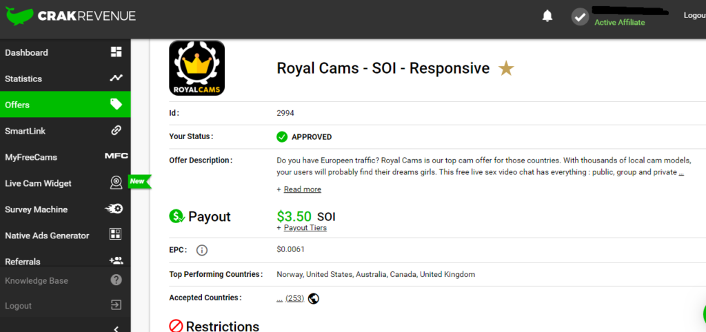 crack revenue offers