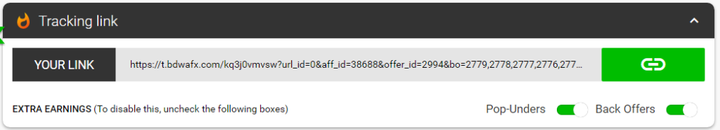 tracking link royal cams