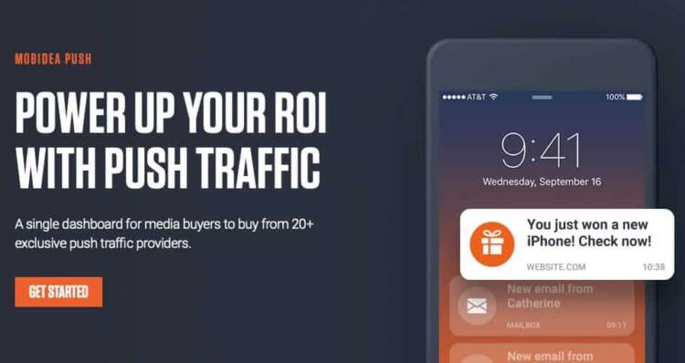 mobidea home page marketing