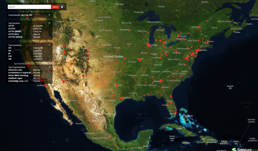 shodan maps