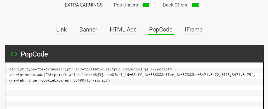 smart link popup