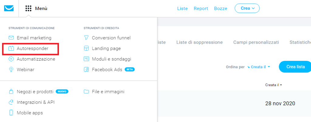 autoresponder mail automatiche getresponse
