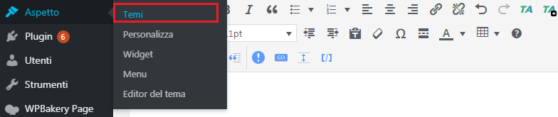 installare temi wordpress
