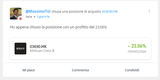 operazione social trading