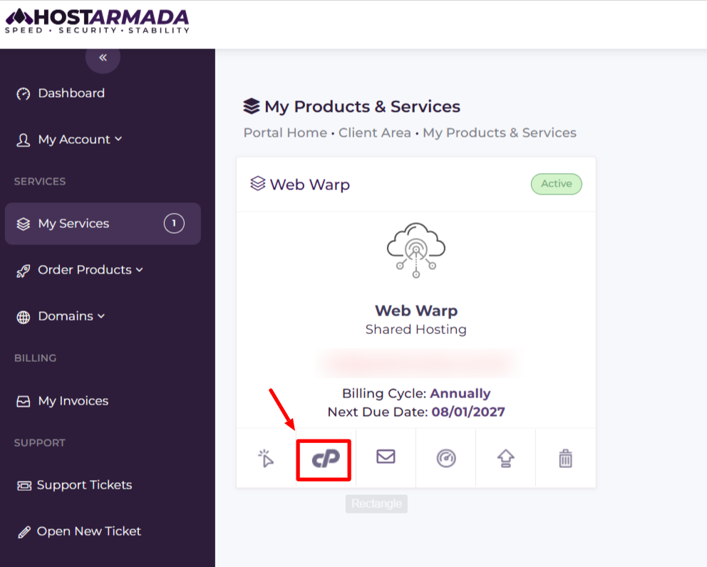 hostarmada cpanel