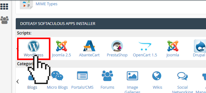 installazione wordpress cpanel