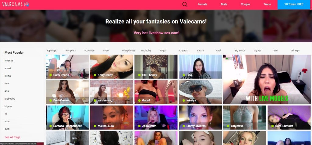 affiliazioni camgirl valecams