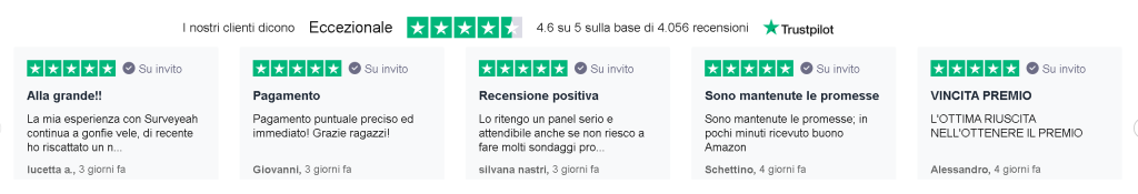 opinioni trustpilot surveyeah